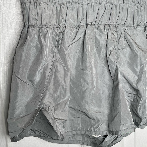 Free People Movement "The Way Home" High Waist Running Shorts in Gray/Silver M - Picture 6 of 14